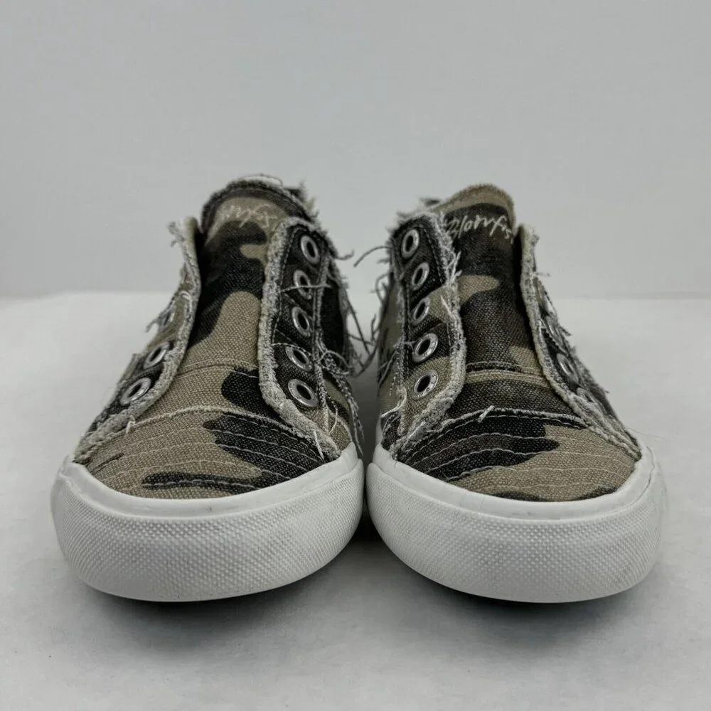 Blowfish Malibu Slip On Sneakers Womens Size 7 Multicolor Camouflage Canvas - Picture 6 of 15